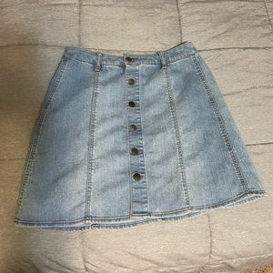 Light-wash Jean Skirt